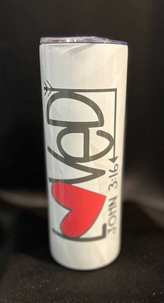 Loved - John 3:16 - Stainless Steel Tumbler