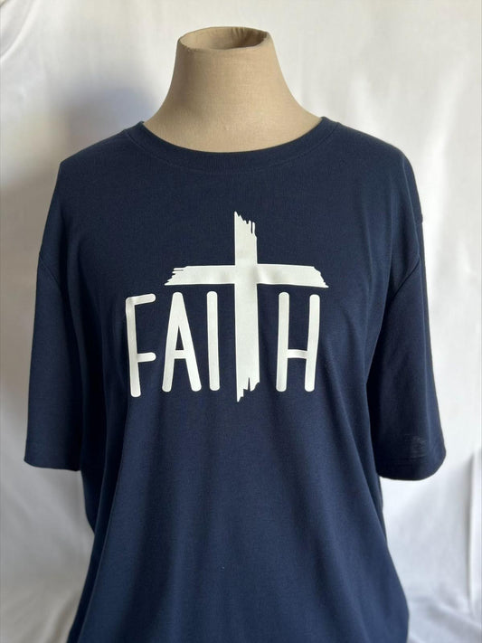 Faith - T-Shirt, Navy Blue - Mens